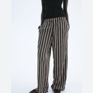 Striped Black and White Women's Trousers; S; new